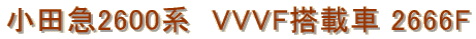 ���c�}2600�n�@VVVF���ڎ� 2666F