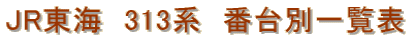 JR���C�@313�n�@�ԑ�ʈꗗ�\