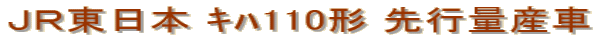 ＪＲ東日本 ｷﾊ110形 先行量産車